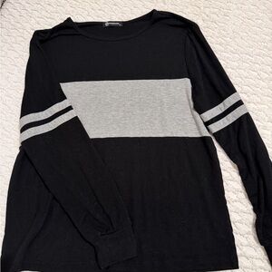 Black and Gray Long Sleeve Shirt